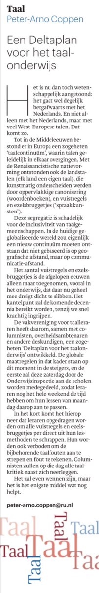 Belangwekkend nieuws voor leraren