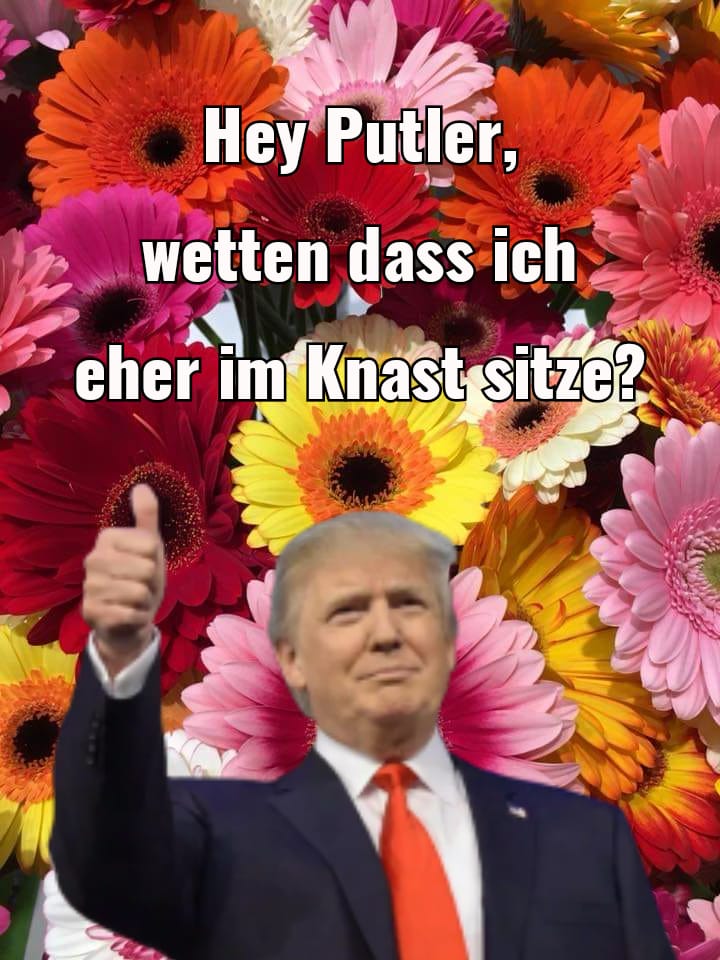 magieundhexerei's tweet photo. (2/2) Einer geht noch, kichert mein Bildbearbeitungsprogramm... ja ja o.k., da sind es direkt zwei geworden. 🤪
#Trump #StopTrump #TrumpForPrison #Putin #Putler #StopPutin #StopWar #PutinForPrison #Knast #Gefängnis #Haftbefehl #WettenDass #FlowerPower #FlowersOnFriday🌈 https://t.co/LLFCgWfG6t