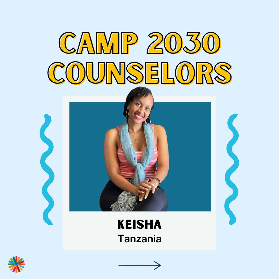 Unite2030's tweet photo. Camp 2030 Counselor Spotlight: Meet Keisha from Tanzania! ⚡🏕️
--
#socialchange #socialchangemakers #socialchangemaker #agentofsocialchange #youthforsocialchange #changemaker #changemakers #changetheworld #socialimpact #socialentrepreneur #sustainability #makeadifference https://t.co/63foXhYsNH