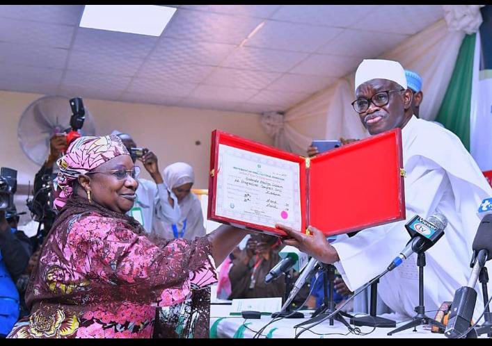 sam_esike's tweet photo. Our giant, H. E @DrHadiza, you are an inspiration to all women in the nation and all around the world and we are proud of your dedication and commitment to serving your nation. #CertificateofReturn @elrufai @ubasanius @DepGovKaduna https://t.co/sxHiLBELmO