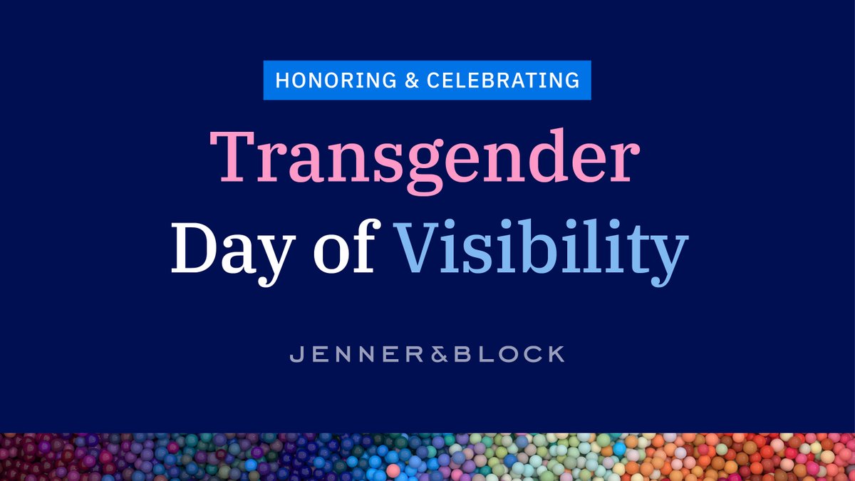 Jenner & Block (@jennerblockllp) on Twitter photo Today and every day we honor and celebrate the transgender community. We affirm our commitment to organizations supporting the community, including <a href="/ACLU/">ACLU</a>, <a href="/CitywidePride/">Citywide Pride</a>, <a href="/EqualityILL/">Equality Illinois</a>, <a href="/HRC/">HRC</a>, <a href="/LambdaLegal/">Lambda Legal</a>, <a href="/NCLRights/">NCLR – National Center for Lesbian Rights</a>,<a href="/LGBTQBar/">LGBTQ+ Bar</a>, @OutandEqual, <a href="/OutLeadership/">Out Leadership</a>, and <a href="/TLDEF/">Transgender Legal Defense & Education Fund</a>. Today and every day we honor and celebrate the transgender community. We affirm our commitment to organizations supporting the community, including <a href="/ACLU/">ACLU</a>, <a href="/CitywidePride/">Citywide Pride</a>, <a href="/EqualityILL/">Equality Illinois</a>, <a href="/HRC/">HRC</a>, <a href="/LambdaLegal/">Lambda Legal</a>, <a href="/NCLRights/">NCLR – National Center for Lesbian Rights</a>,<a href="/LGBTQBar/">LGBTQ+ Bar</a>, @OutandEqual, <a href="/OutLeadership/">Out Leadership</a>, and <a href="/TLDEF/">Transgender Legal Defense & Education Fund</a>.