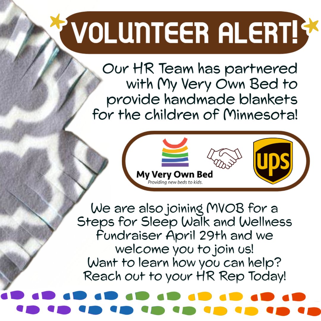 Northern Plains HR (@upsnphr) on Twitter photo This #FeatureFriday we are highlighting a new connection between @myveryownbed and our UPS HR team! We are extremely proud to be helping an organization that supports our youth! 🤎💛 <a href="/UPSers/">UPSers</a> <a href="/MirandaErvinUPS/">Miranda Ervin</a> <a href="/MN_UPSJobs/">UPS Minnesota Jobs</a> <a href="/Iowa_UPSJobs/">UPS Iowa Jobs</a> #NPUPSHR #Praise4Plains This #FeatureFriday we are highlighting a new connection between @myveryownbed and our UPS HR team! We are extremely proud to be helping an organization that supports our youth! 🤎💛 <a href="/UPSers/">UPSers</a> <a href="/MirandaErvinUPS/">Miranda Ervin</a> <a href="/MN_UPSJobs/">UPS Minnesota Jobs</a> <a href="/Iowa_UPSJobs/">UPS Iowa Jobs</a> #NPUPSHR #Praise4Plains