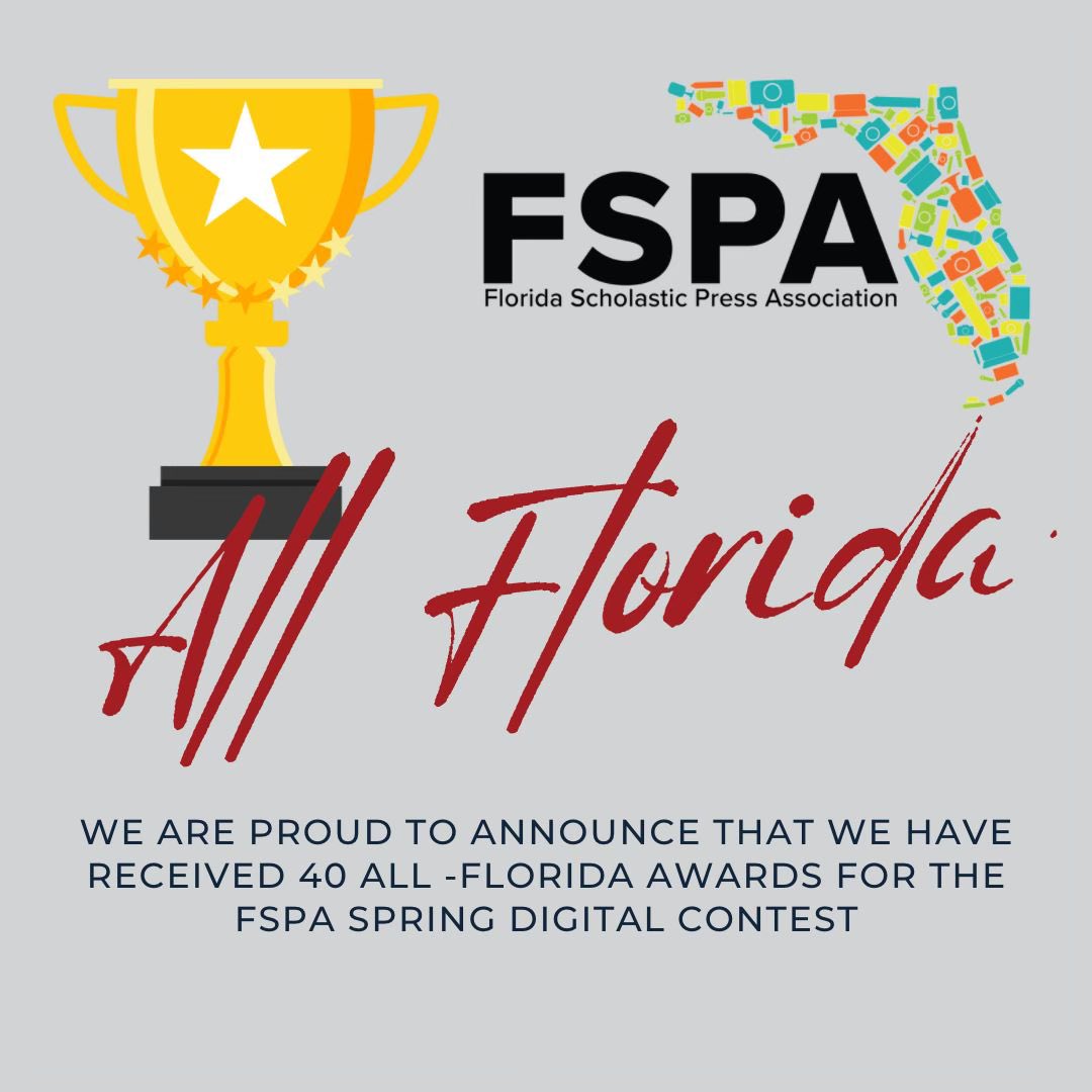CCNNLive's tweet photo. We are thrilled to announce that we have won a total of 40 All-Florida awards in the FSPA Spring digital contest! It's an incredible achievement, and we are so grateful for our talented journalists and their hard work. Thank you to the judges for recognizing our efforts. ##CPride https://t.co/6WZ3HCXhRD