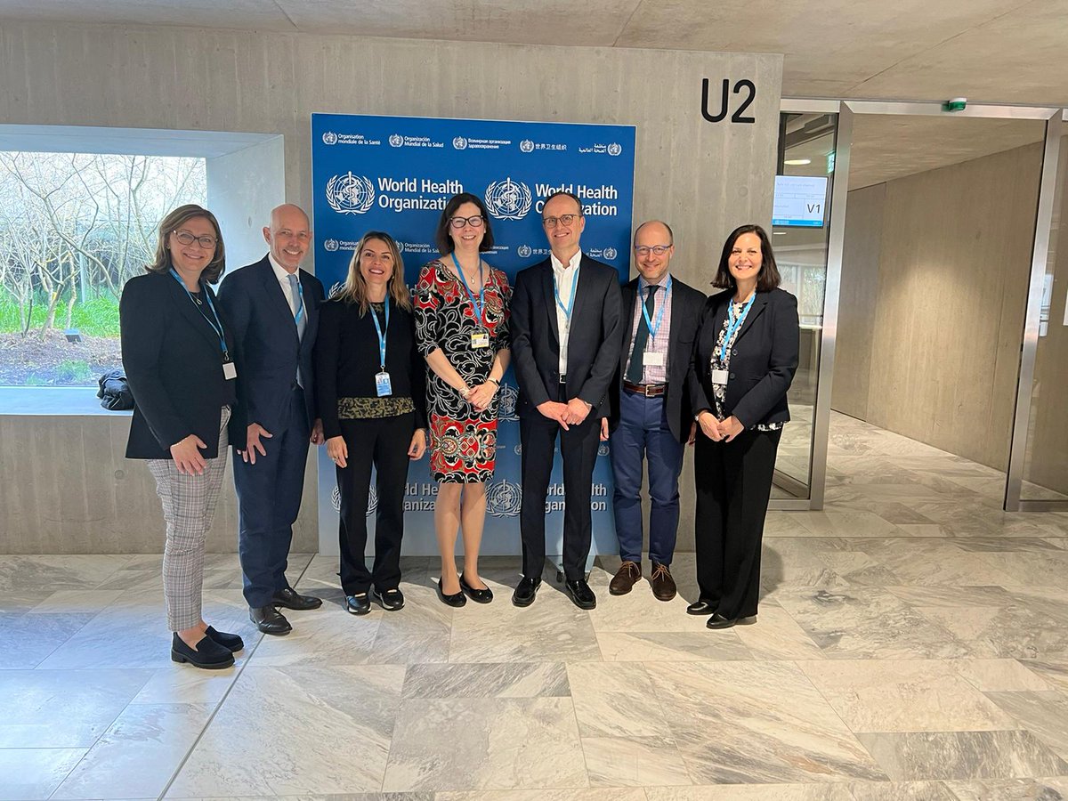 ILDSDerm's tweet photo. Just in: ILDS President, Prof Lars French & Executive Director, Arpita Bose, joined Visnja Zaborski Breton, Chris Griffiths, Jennifer Austin, and Carsten Flohr in a meeting with WHO Global Coordination Mechanism on NCDs @DrKatiadePinho #SkinHealth4All https://t.co/e6UAANf0Ol