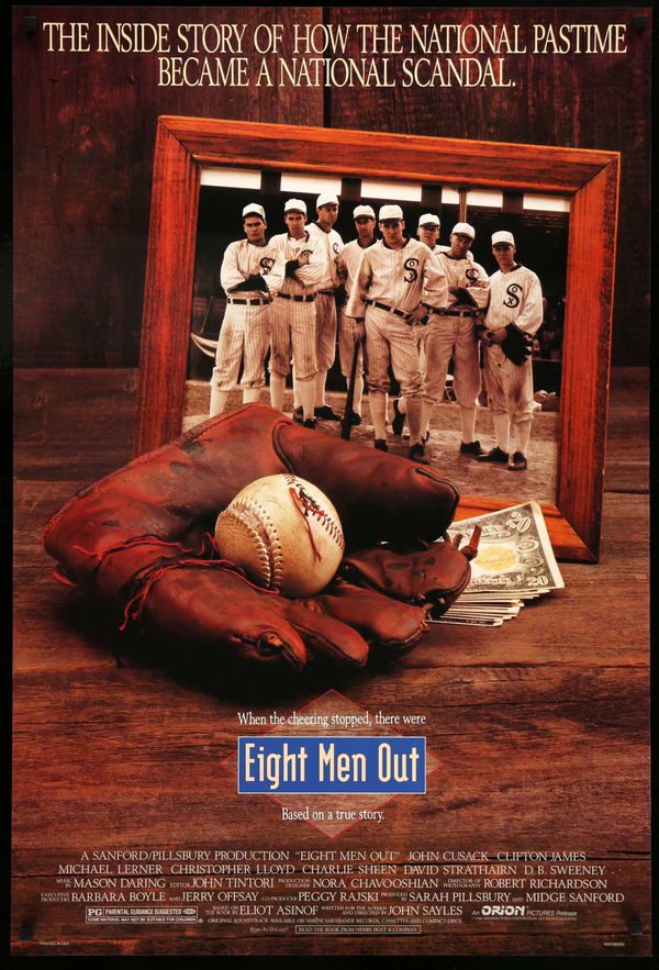This set shows that Baseball movies can make some great #MoviePosters The #BallInGlove theme fits #EightMenOut #1stCommissioner #1919WorldSeries where'd you go #ShoelessJoe