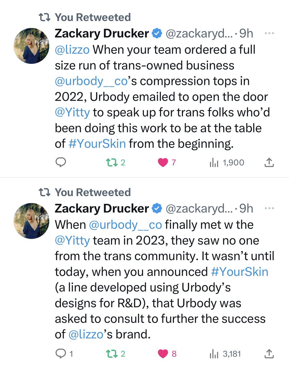 fransexuality's tweet photo. lizzo dropping trans underwear would be very cool but they ripped trans designs and forgot to include trans ppl in the process - and baby this makeup? the lighting? the WAISTLINE of those tucking panties? no surprise there… https://t.co/7eFWaNsUj9
