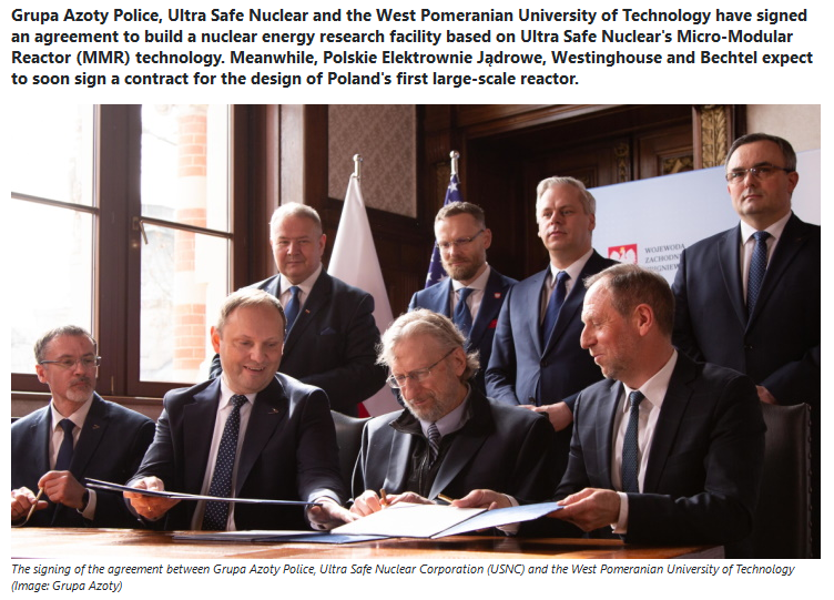 quakes99's tweet photo. #Poland-#USA #Nuclear cooperation expands to include Ultra Safe Nuclear's 30MWt Micro Modular Reactors (MMR) with deal to build a new research facility aimed at deploying MMR's in Poland⚛️🏗️🧑‍🔬🇺🇸🇵🇱🤠🐂 #Uranium #CarbonFree #EnergyTransition #NuclearWave🌊🏄 https://t.co/IIHjLHXTd0 https://t.co/EhVezqmlN0