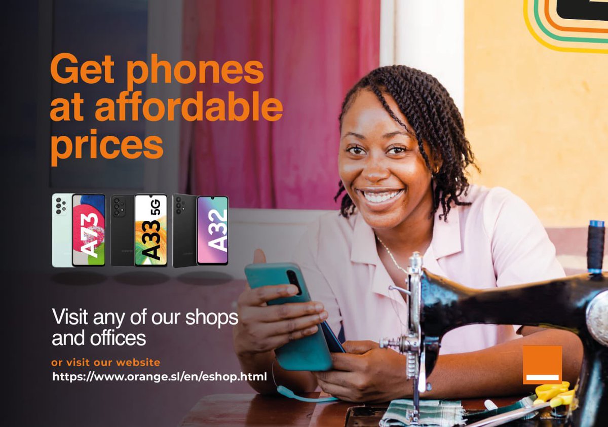 Ray_chell21's tweet photo. U dae look for betteh fone?Get u fone at affordable prices. Visit any Orange shops and offices nationwide or visit our website https://t.co/mkDO1fN5P7  #orangesl #eshop #phone #affordable https://t.co/k32YNafjec