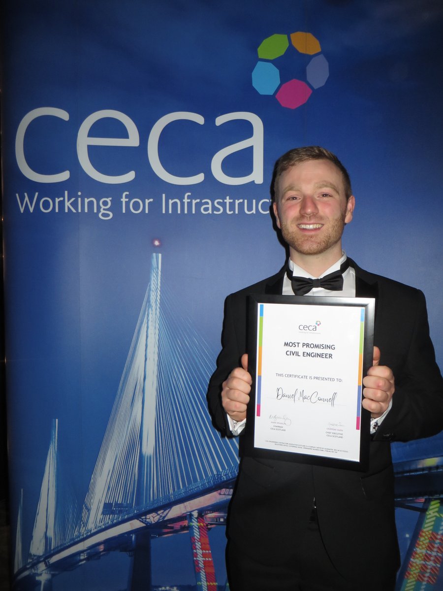 robertson.co.uk/news/ceca%E2%8… Congratulations Daniel MacConnell who last night was named @CECA_Scotland's 'Most Promising Civil Engineer' 2023. #civilengineering #EarlyCareers #winner