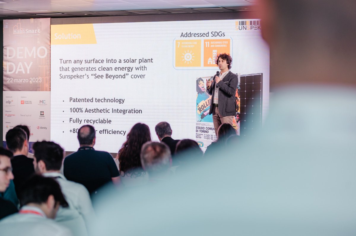 sunspeker's tweet image. Regarding the #HabiSmart DemoDay last week.
Fabrizio &amp;amp; Alessandro participated in the graduation event, marking the successful completion of the #AccelerationProgram.
A Big #ThankYou to @GruppoCDP, @DigitalMagicsT, @MassChallengeCH, and all #CorporatePartners
 #BeSmartBeSunny