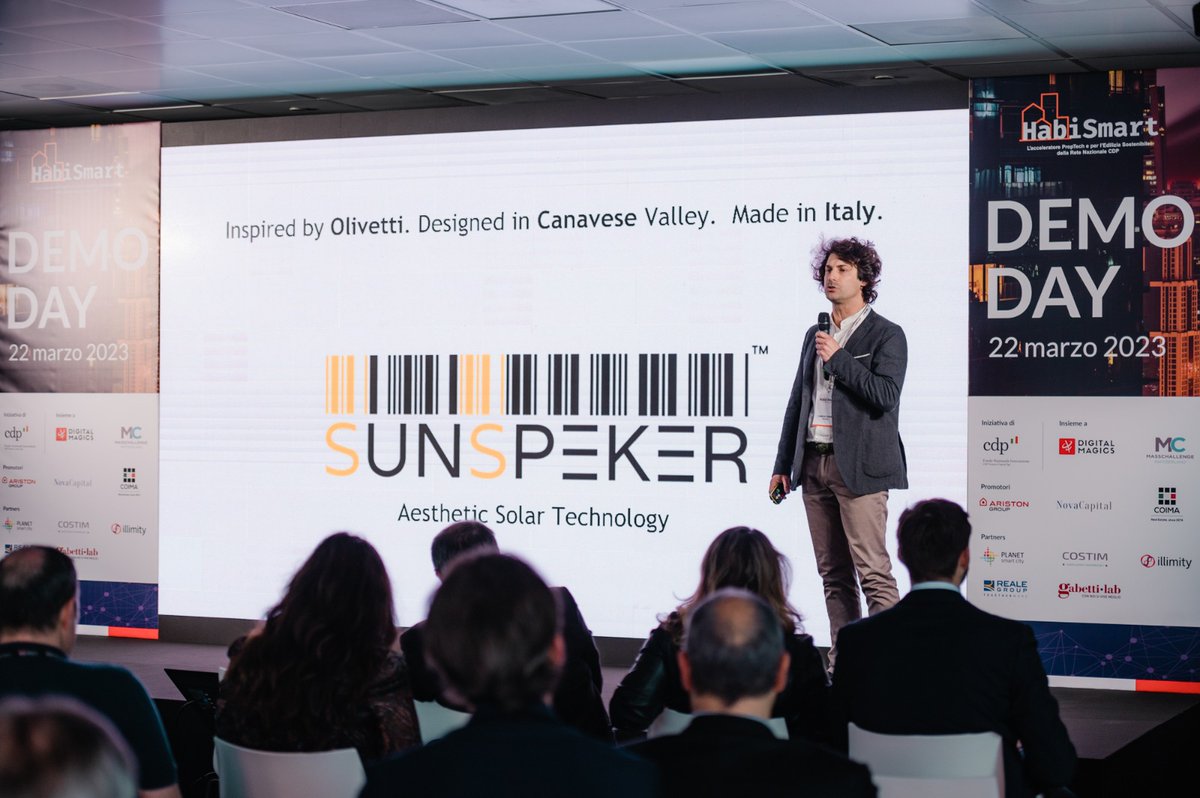 sunspeker's tweet image. Regarding the #HabiSmart DemoDay last week.
Fabrizio &amp;amp; Alessandro participated in the graduation event, marking the successful completion of the #AccelerationProgram.
A Big #ThankYou to @GruppoCDP, @DigitalMagicsT, @MassChallengeCH, and all #CorporatePartners
 #BeSmartBeSunny