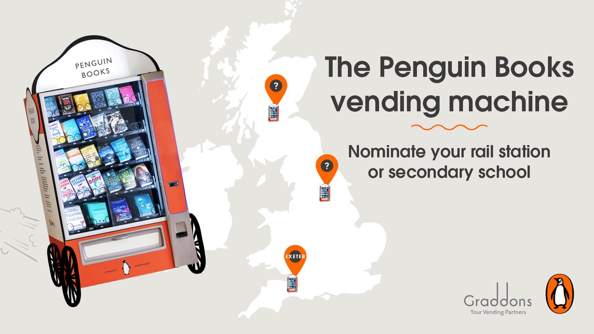 @GraddonVending We're also donating a vending machine, filled with books from our #LitInColour Reading Lists, to one UK state secondary school. 

If you're a teacher or librarian who’d like to see this made available to your students, please nominate your school now: bit.ly/3G5Wy1C