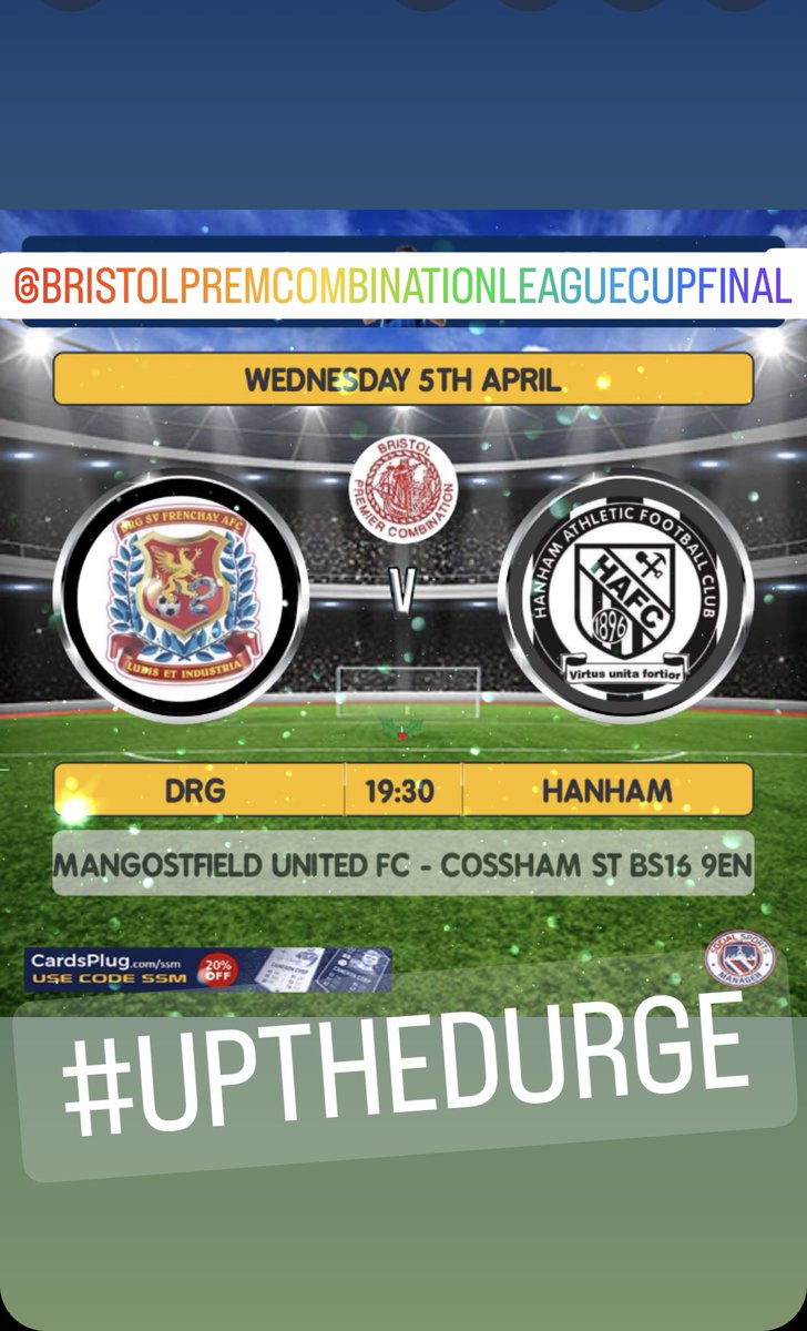 UPTHEDURGE's tweet photo. 📍- 🗓️- ⌚️  All agreed. 1st team take on High flying @Hanham_Athletic in the final of the Bristol Prem Combination League Cup Final. @Hanham_Athletic have been in sensational form this year, recording only 1 loss.  We go into this game as underdogs. See you all there. #upthedurge https://t.co/bS1g57xfIH