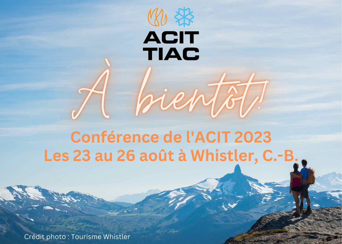 TIAC_ACIT's tweet photo. Rejoignez-nous à WHISTLER cet été!
Le programme de la conférence est rempli d'experts qui partageront leurs connaissances pour vous aider à améliorer votre entreprise.

Vous ne voudrez pas manquer cette conférence !

Lire la suite sur https://t.co/DwVictn59Q https://t.co/ZPPQkG6Utg
