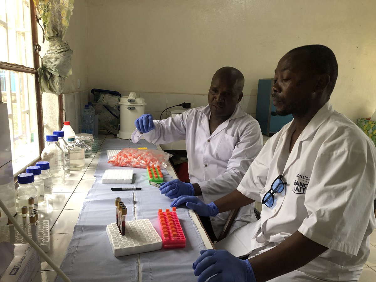 <a href="/espoir_bwenge/">Espoir Bwenge Malembaka</a> <a href="/JHIDDynamics/">JHIDDynamics</a> <a href="/LSHTM_EHG/">Environmental Health Group, LSHTM</a> First batch of serosurvey samples received at the study lab #Lab team with Baron and Moise.<a href="/PseudoClo/">Chloe F Hutchins</a> <a href="/Ymax/">Elizabeth Lee</a> <a href="/espoir_bwenge/">Espoir Bwenge Malembaka</a> <a href="/andrewazman/">andrew azman @andrewazman.bsky.social</a>