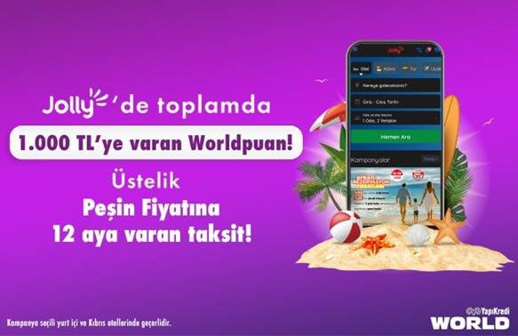 1-20 Nisan 2023 tarihleri arasında seçili yurt içi ve otellerde tek seferde gerçekleştirilen peşin veya taksitli 7.500 TL - 12.500 TL arası ödemelerde seyahat kampanyası ile birlikte toplamda 750 TL’ye varan ,12.500 TL ve üzeri ödemelerdeyse toplamda 1.000 TL’ ye varan Worldpuan!