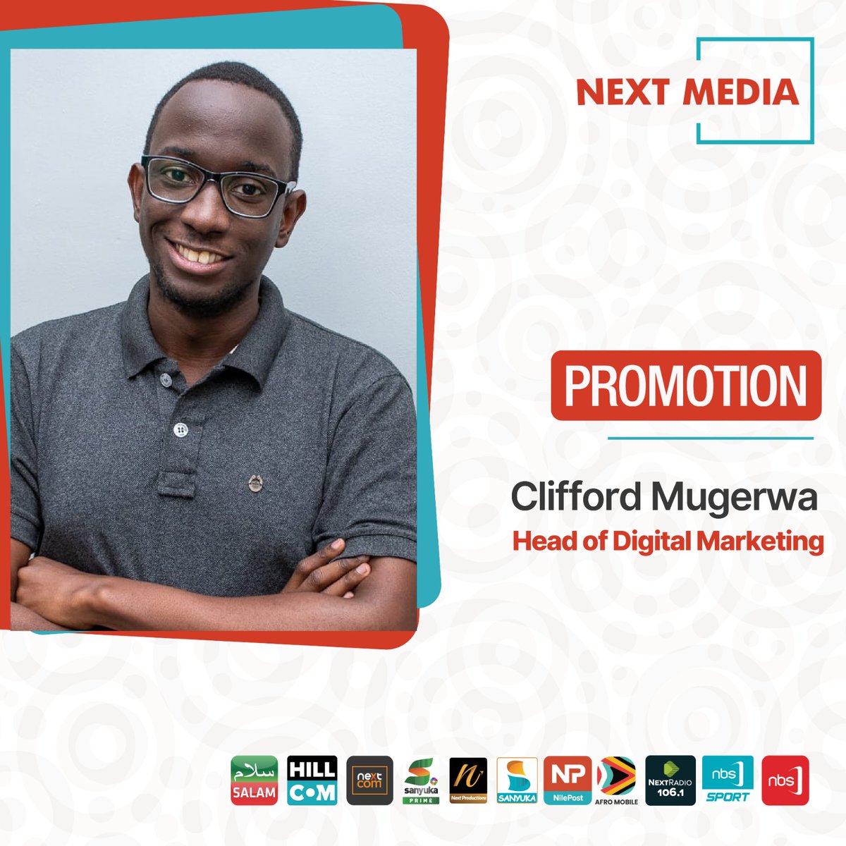 CliffordMugerwa's tweet photo. Starting my birth month with a NEW role as Head of Digital Marketing @nextmediaug is the ultimate birthday gift ๐๐พ
I am grateful for the guidance & support from our vision bearer, @KKariisa, & @deejahn for the mentorship.
To #MakingDigitalWork ๐ช๐ฝ https://t.co/WwG1K5VcmM