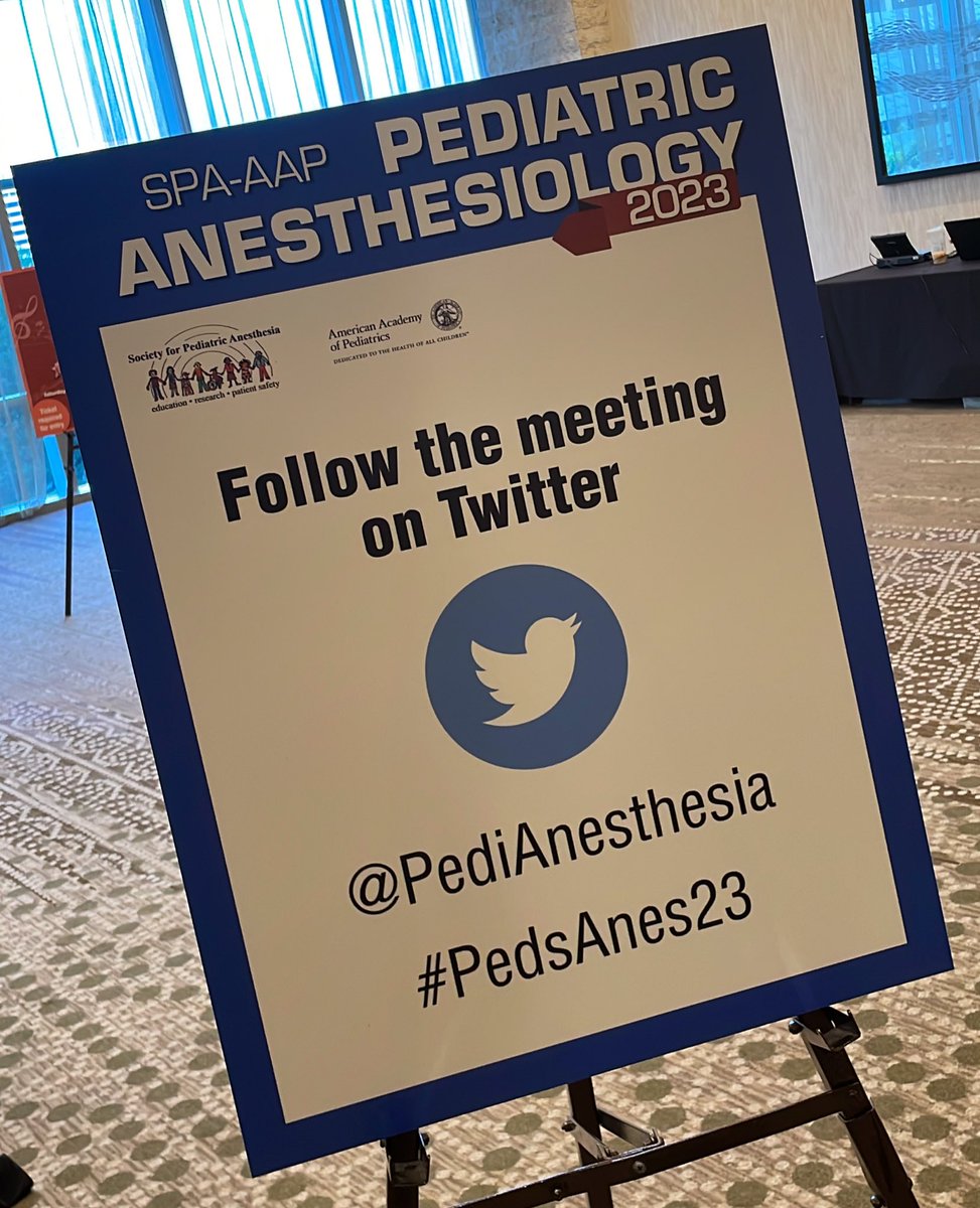 🚨Expect high volume tweeting while at SPA meeting! #PedsAnes23