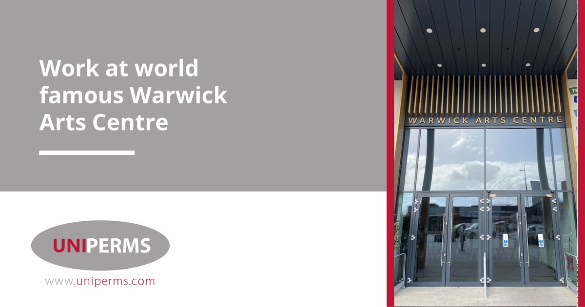 🎓 Ever wanted to work at the world famous Warwick Arts Centre?

🎭 Uniperms offers permanent roles at the University of Warwick’s Campus and Commercial Services Group, home to the Arts Centre.

Find your next role!

#WorkinArts #FindAJob #UniversityJobs #WarwickJobs
