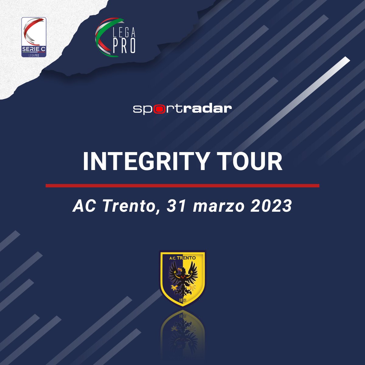 seriecofficial's tweet image. In casa del @AcTrento si è svolta la 6^ tappa dell'#IntegrityTour 2022/23.

➡️Il progetto, nato dalla collaborazione tra #LegaPro e @Sportradar, sviluppato con il supporto di  @assocalciatori, mira a contrastare il fenomeno del match fixing.

👉 La news: bit.ly/3G8RWrz