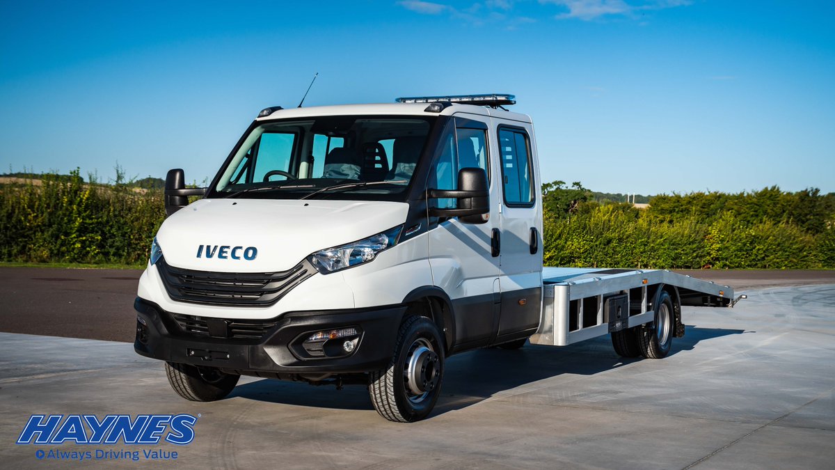 Stock Alert!
In stock and available now at Haynes Trucks is an Iveco Daily 7.2T Crew Cab car transporter fitted with an AKFS closed deck and beavertail body.

For more information please visit - lnkd.in/eSp37ffq