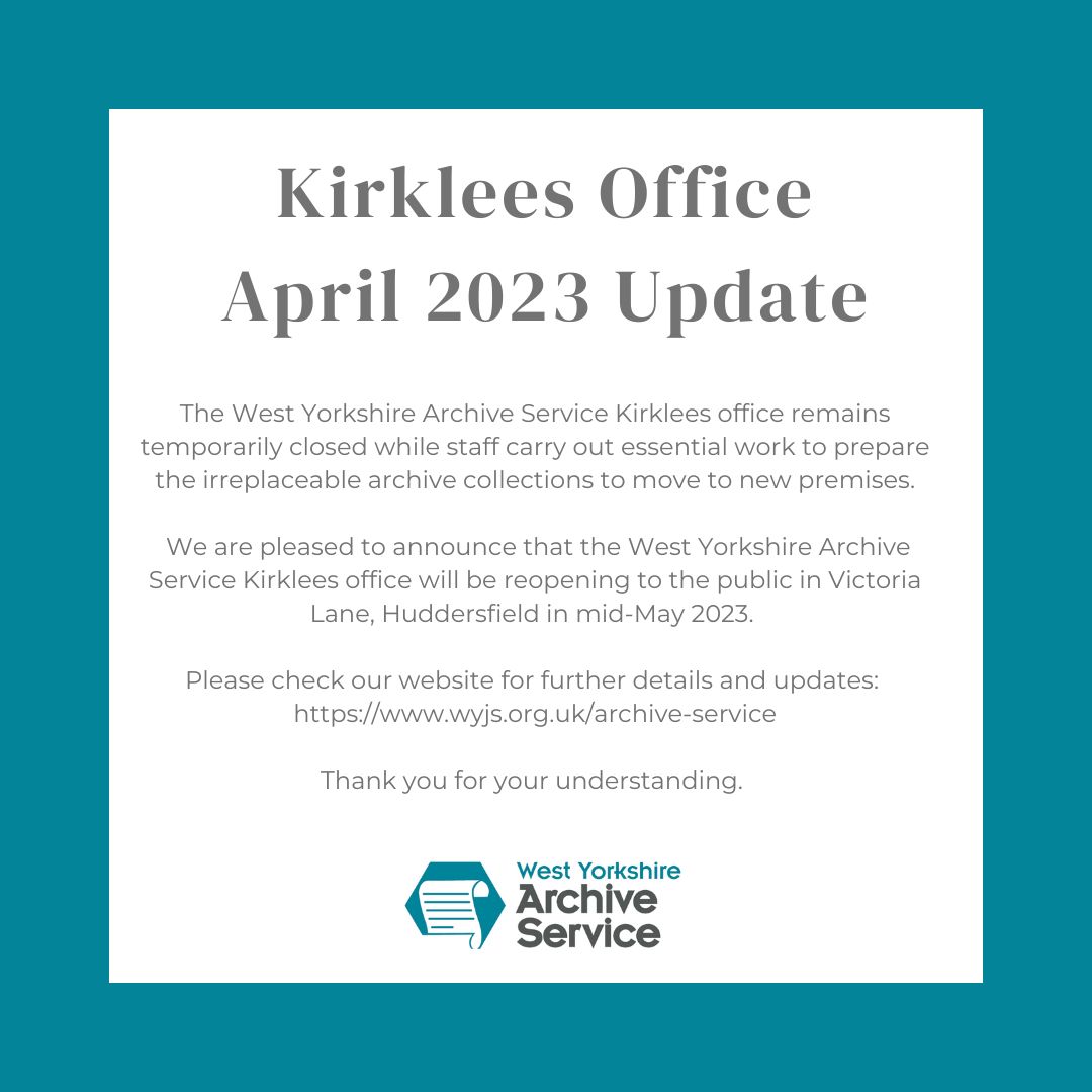 West Yorkshire Archive Service on Twitter "We are pleased to provide an update on the WYAS