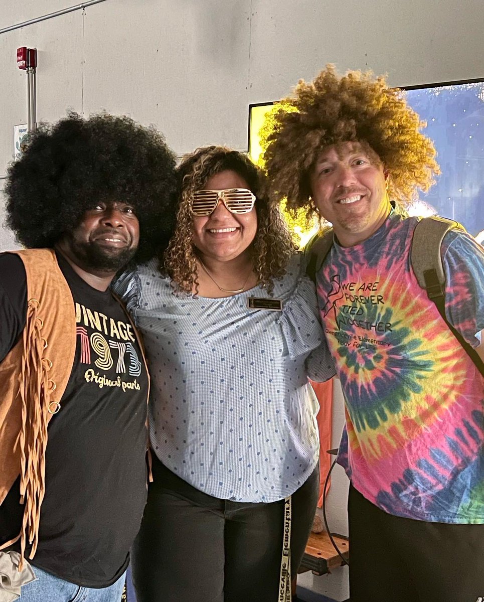 grelauris's tweet photo. 70s Disco for our PBIS Celebration this month 🕺 Kemel and Trent went all in! #iYouWeBelong #PBIS https://t.co/6CouoKJhUg