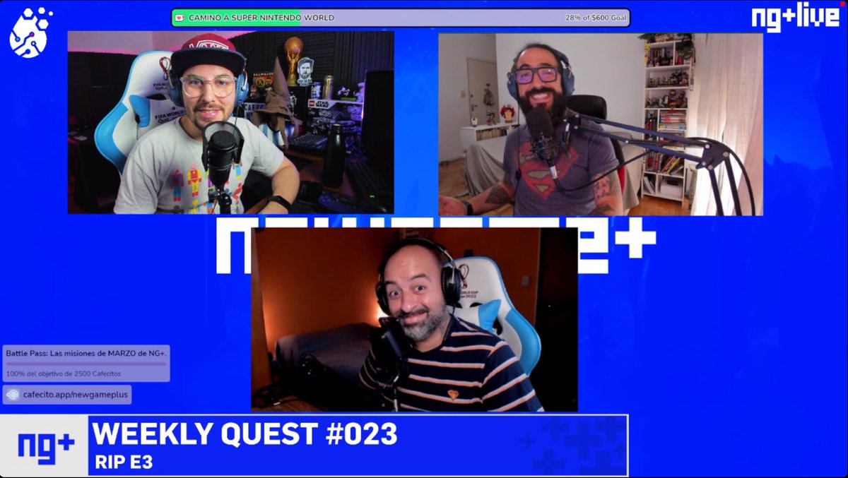 NewGamePlusOK's tweet photo. ¡Ya arrancó la grabación del nuevo #WeeklyQuest 023!

Sumate para habalr del nuevo DLC de #ForzaHorizon5, el gameplay de #TearsoftheKingdom y la caída de #E32023.

@jerecurci, @guilloleoz y @RippyRizza te esperan en
https://t.co/WXz5zy7RW5 https://t.co/jhR9c6vDs8