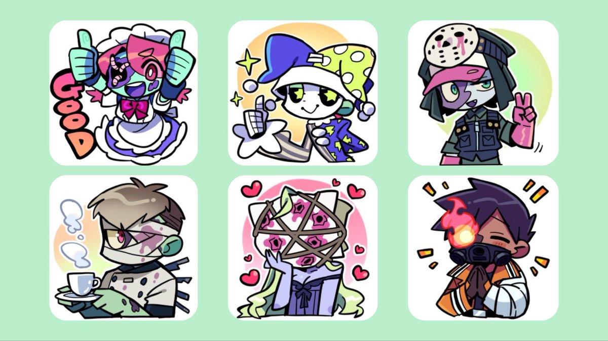 今月描いた絵
Discordのスタンプなどを作っていました 