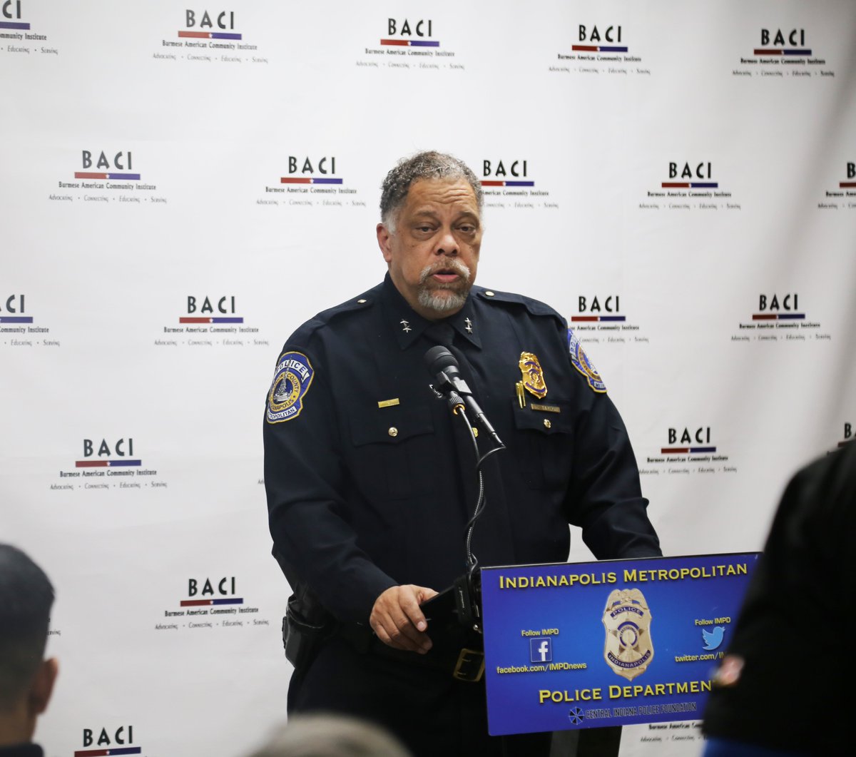 BACI (@baci_indy) on Twitter photo We are pleased to host <a href="/IndyMayorJoe/">Mayor Joe Hogsett</a> & <a href="/IMPD_Chief/">Chief Chris Bailey</a> as part of inclusive new police officer recruitment <a href="/IMPDnews/">IMPD</a> . We are proud of Officers Lian & Dah for serving our community with IMPD. We hope many more of Burmese will join. We are pleased to host <a href="/IndyMayorJoe/">Mayor Joe Hogsett</a> & <a href="/IMPD_Chief/">Chief Chris Bailey</a> as part of inclusive new police officer recruitment <a href="/IMPDnews/">IMPD</a> . We are proud of Officers Lian & Dah for serving our community with IMPD. We hope many more of Burmese will join.