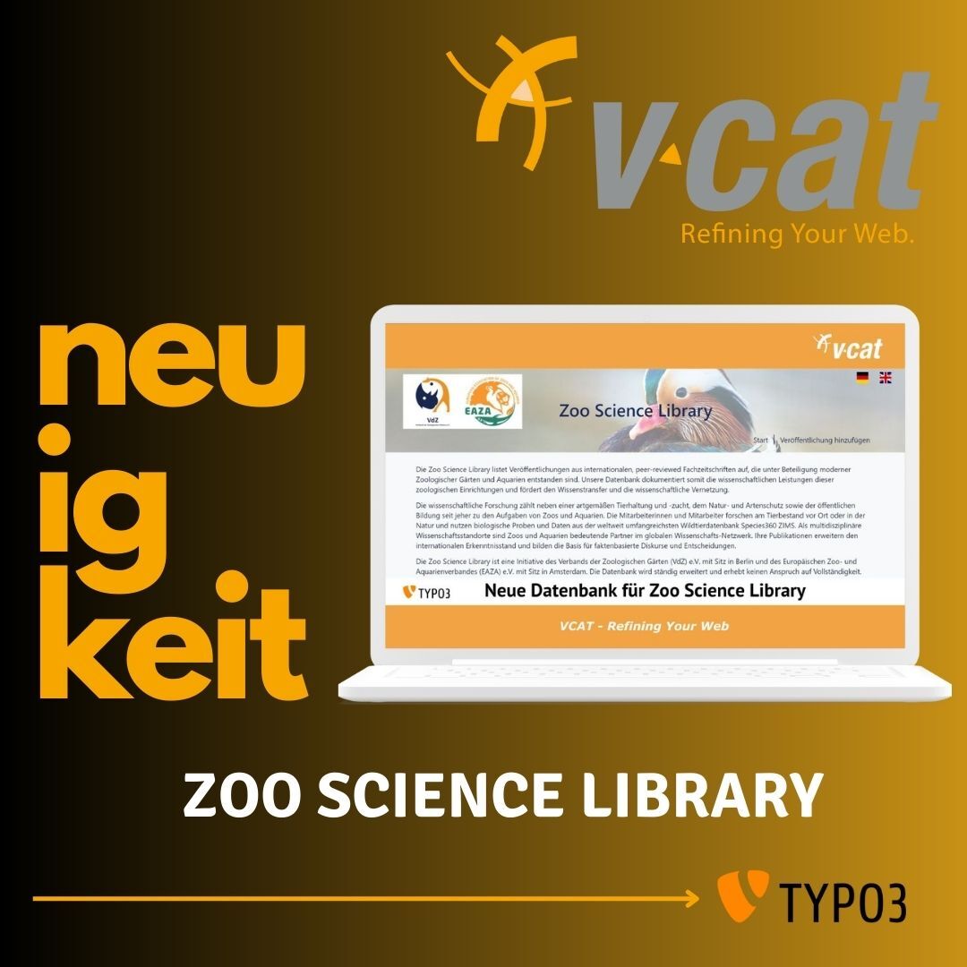 VCATconsulting's tweet image. Für den @VdZ_Zoos und den @EAZAFund haben wir die Zoo Science Library entwickelt! Die frei zugängliche Forschungsdatenbank hat unser Team #TYPO3 programmiert.

Mehr Infos &amp;amp; die Links zur #Datenbank 👉v-c.at/b/17326

#RefiningYourWeb #ITinPotsdam #TYPO3 #VDZ #EAZA