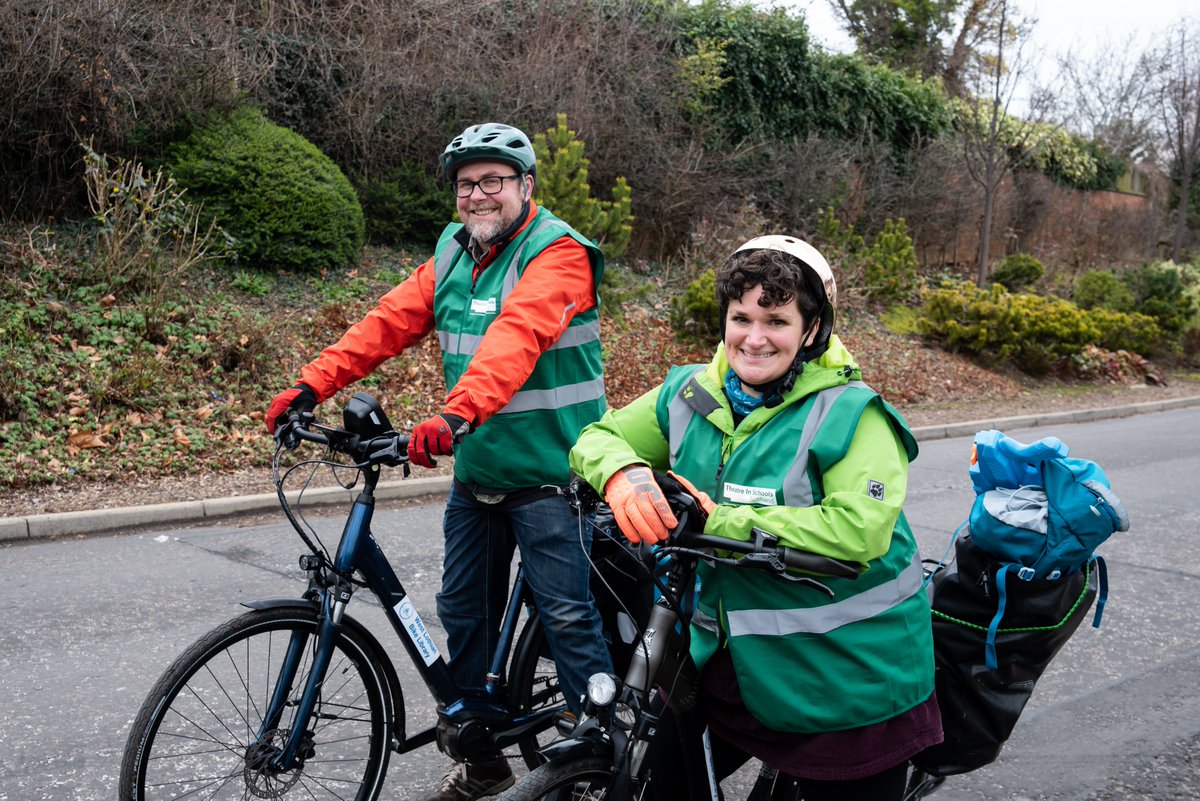 tiss_scotland's tweet image. Huge thanks to @WLBikeLibrary for supporting us with a loan of e-bikes for #MayaandTheWhale. @HazelDarEd  &amp;amp; @MrNikPT cycled 155 miles and took 35 trains, reaching 2500 pupils from over 30 schools. 
It’s been a whale of a tour 🐋🐋 @ImaginateUK @NTSonline @indartsprojects