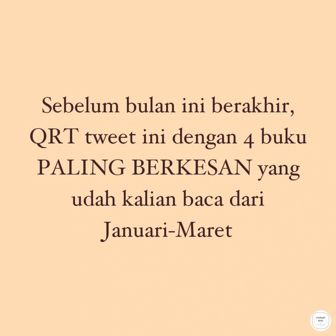 literarybase's tweet photo. /lt Yuk saling sharing bacaan di 3 bulan pertama tahun 2023 ini. https://t.co/f0atuWDZsF