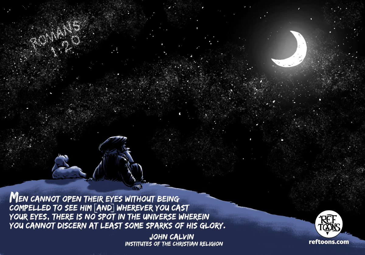 RefToons's tweet photo. #johncalvin #starrynight #reftoons #christian #comics https://t.co/c6YcUsFmV8