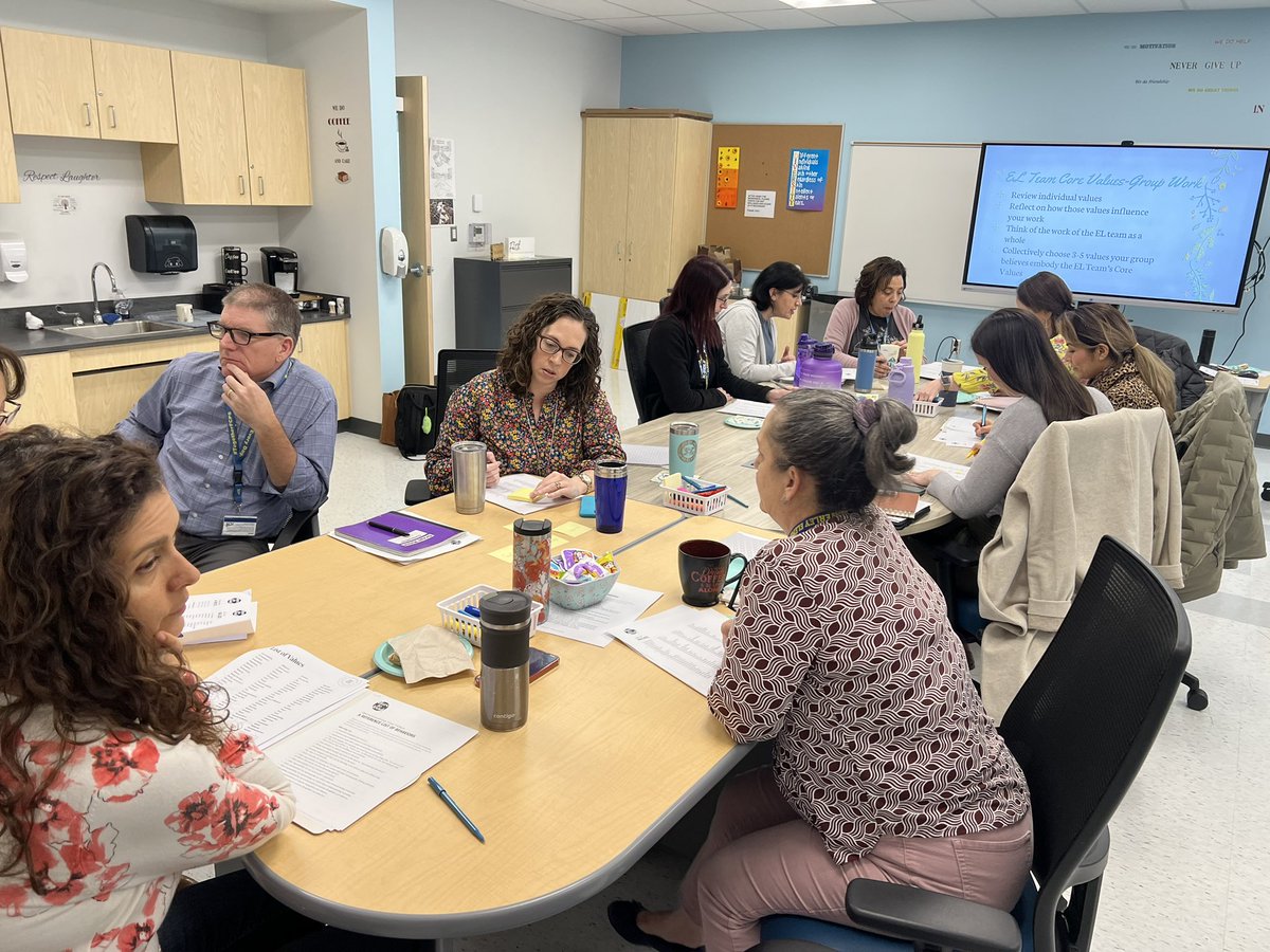 In pursuit of creating living vision and mission statements the EL team works through the identification of our collective values. #visionaryELteam #everychildeveryday