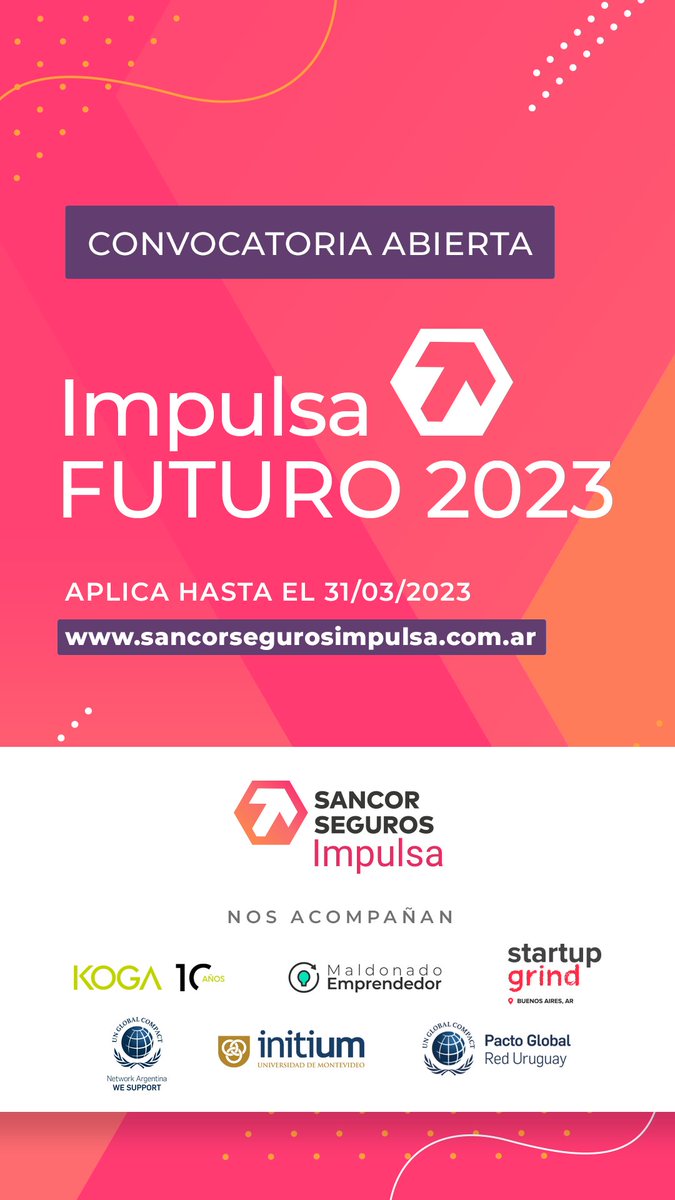 Último día de inscripción para la nueva edición de Sancor Seguros Impulsa, la incubadora de emprendimientos y pymes del #GrupoSancorSeguros para potenciar y fomentar el desarrollo de emprendedores y proyectos innovadores en Argentina. Uruguay y Paraguay. tresmandamientos.com.ar/2023/03/26/se-…