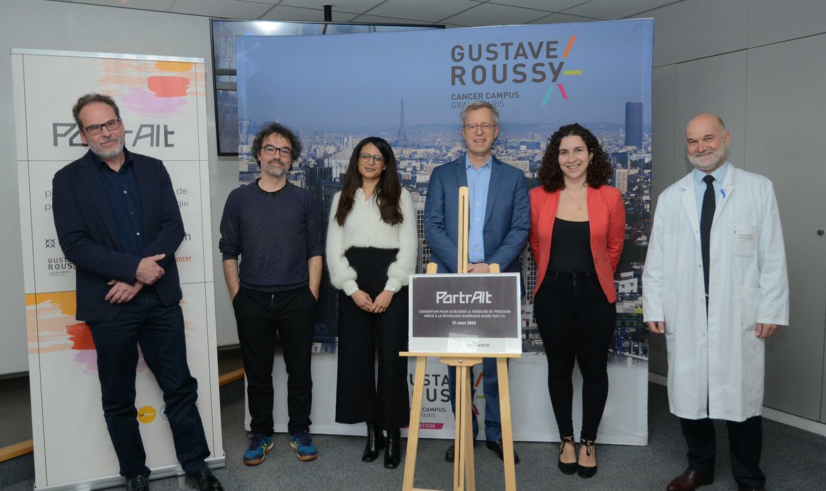 Tribun_health's tweet photo. #PortrAIt - Over the next five years, @Tribun_health will be collaborating with @OwkinScience, @GustaveRoussy , @CLCCLeonBerard, @GroupeUnicancer and #Cypath to build 15 AI-based tools which aims to advance cancer treatment. Read the press release at https://t.co/gFp1vSZgAO💻 https://t.co/hMIekcdneF
