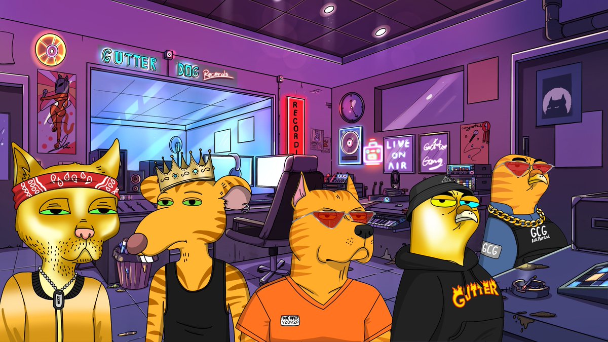 When the set is so 🔥 they need additional security. 
Gm ☕️ and happy #FullSetFriday everyone!

<a href="/GutterCatGang/">Gutter Cat Gang</a>  #ganggang #GCG