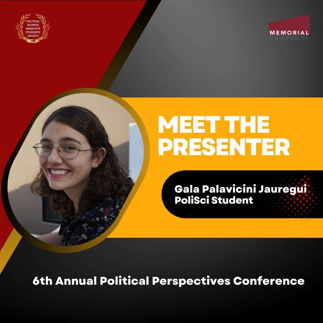 MUNLGradPoliSci's tweet photo. (5/7) 5 more days to go, and we will hear another very eloquent speaker from undergrad PoliSci, named Gala. Her paper explores the connection of the white Christian nationalist movement and Russia. 

Find out more about Gala and her paper on these slides! https://t.co/WgvA0DgsyY