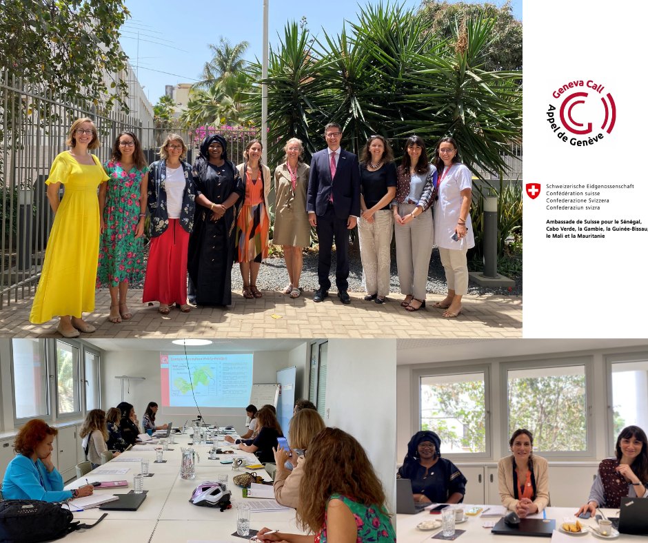 SuisseSenegal's tweet photo. Merci @genevacall pour le briefing à l'Ambassade🇨🇭 sur leur approche identifiant l’insécurité alimentaire comme nouvelle piste d’engagement humanitaire avec des groupes armés pour une meilleure protection des civils dans les conflits armés.
👉https://t.co/SmWb2gFGtc https://t.co/VPGO7bwE4x