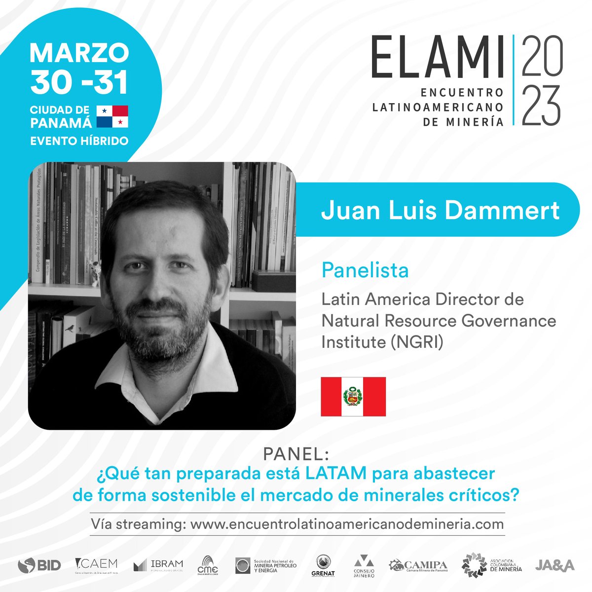NRGIesp's tweet photo. 🔴 #ELAMI: El rol de América Latina en el abastecimiento de minerales críticos
Hoy a las 9.30 am @lokaldammert de NRGI participará en panel sobre qué tan preparada está la región para abastecer minerales de forma sostenible.
🌐 Transmisión en vivo: https://t.co/QyVuT8NOed https://t.co/AoMHAOdCF9