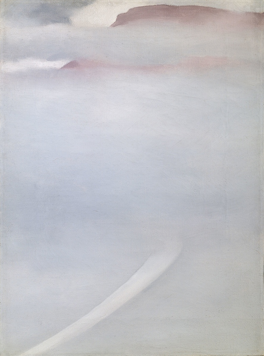 Georgia O'Keeffe, Road - Mesa with Mist, 1961 #georgiaokeeffe #artinstituteofchicago artic.edu/artworks/15875…