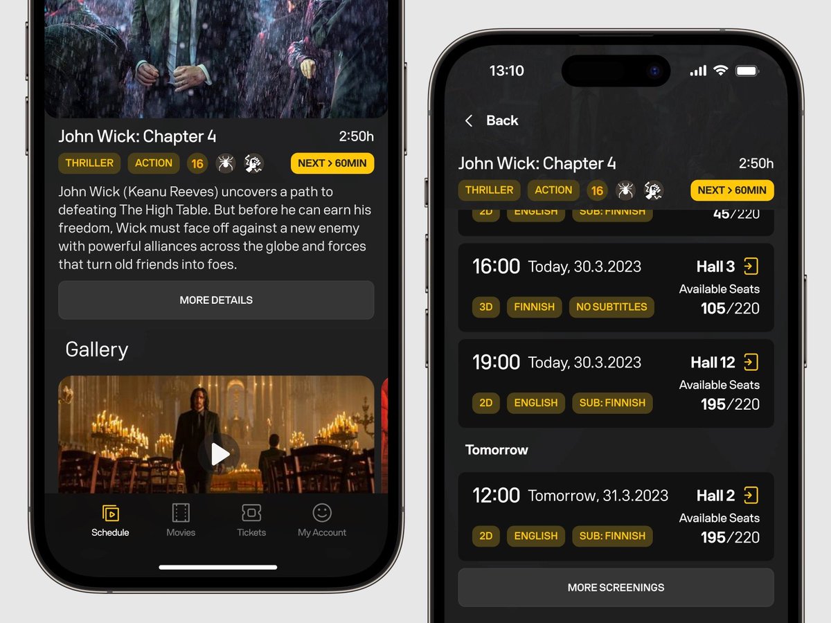 Cinema app concept