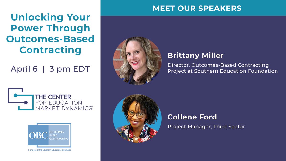 Don't miss our next #tutoring webinar, focused on #outcomesbasedcontracting. Learn how to ensure student #impact with confidence and control costs. Register now for our #webinar on April 6 at 3 pm EDT. bit.ly/3FR7O1L 

#highimpacttutoring #k12 #educationalleadership