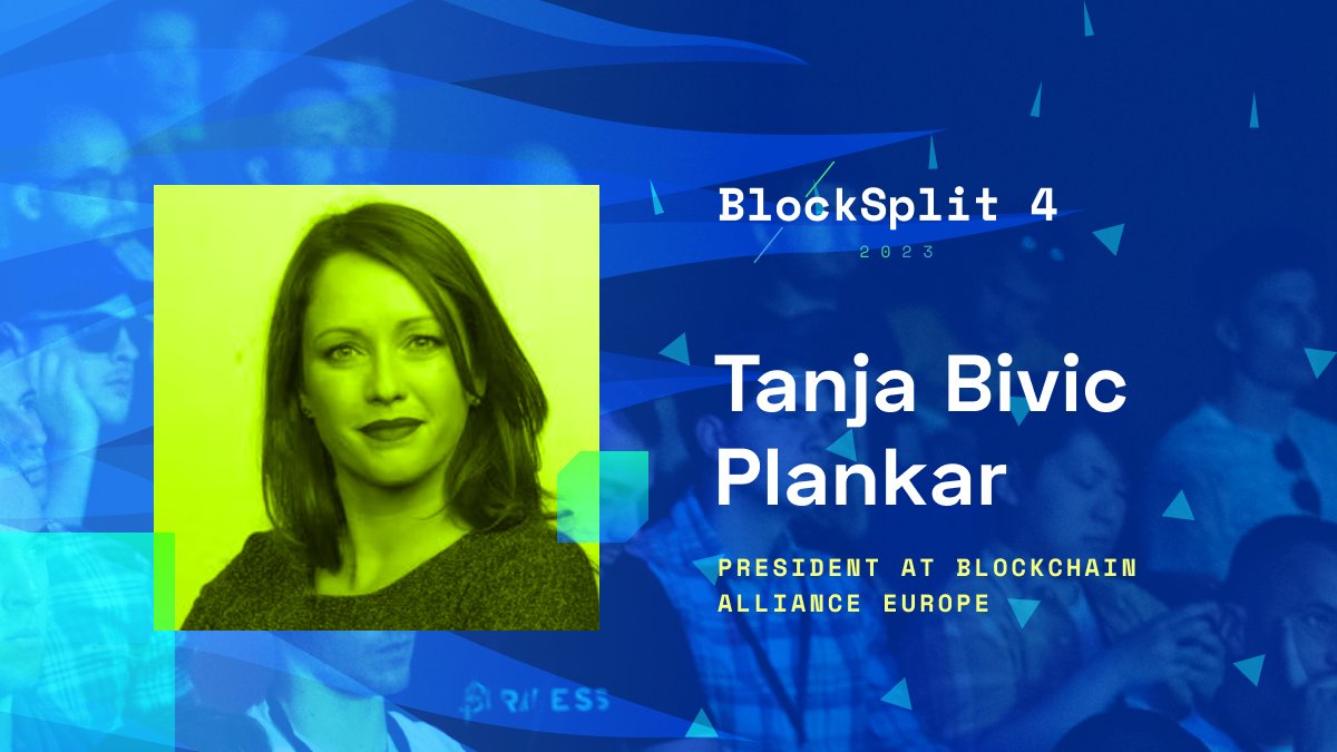 We are excited to welcome <a href="/TanjaBivic/">Tanja Bivic Plankar</a> to the BlockSplit 2023 lineup! 🔥

As the President of <a href="/BAllianceEurope/">Blockchain Alliance Europe</a>, she's a leading voice in advocating for mass adoption of blockchain tech and digital assets.

Don't miss out on her insights! 👇
blocksplit.net