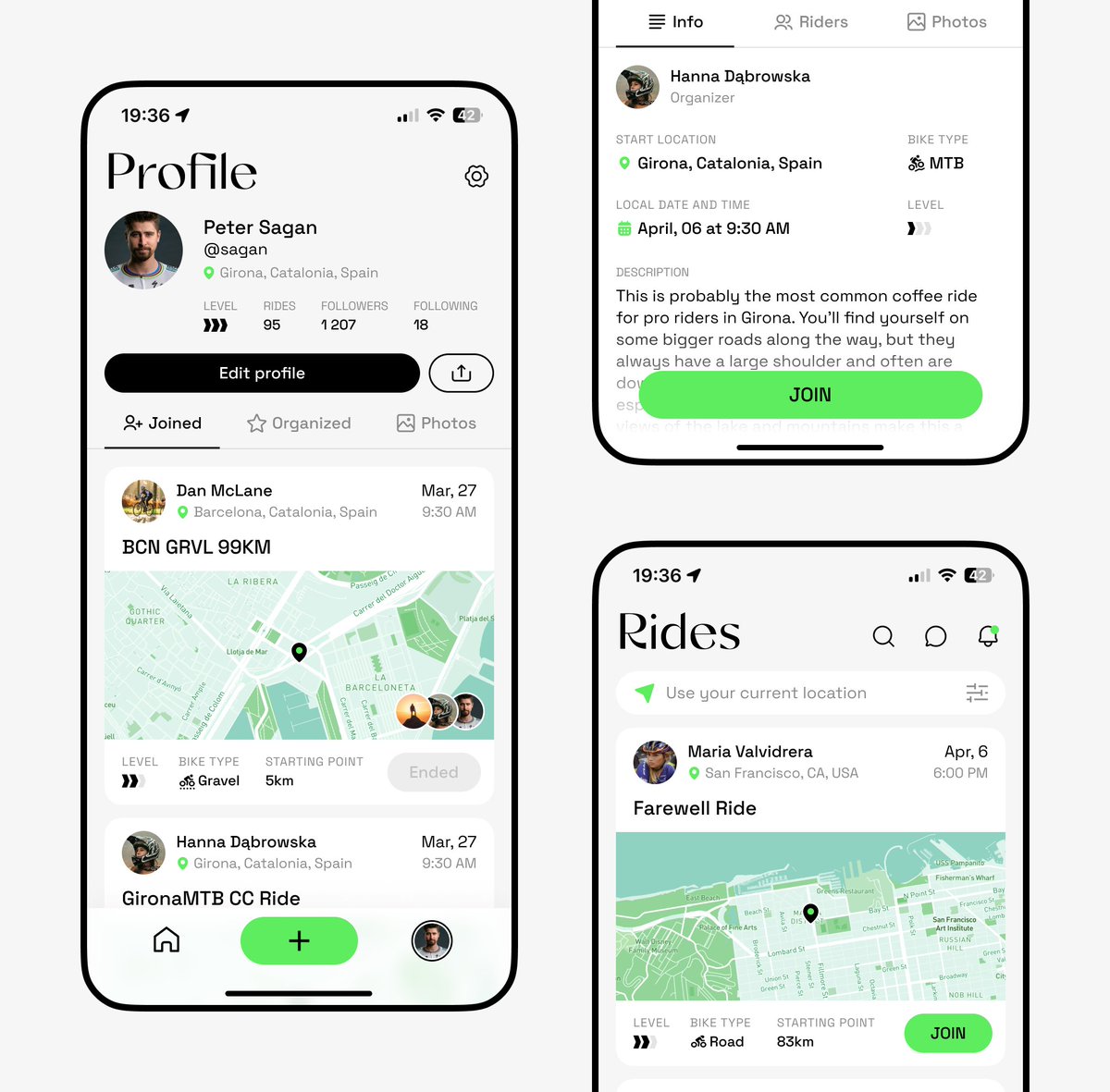 The redesign nobody asked me for: Find My Ride is a social app for cyclists to create and find cycling events near you.
Work in progress.
findmyride.cc