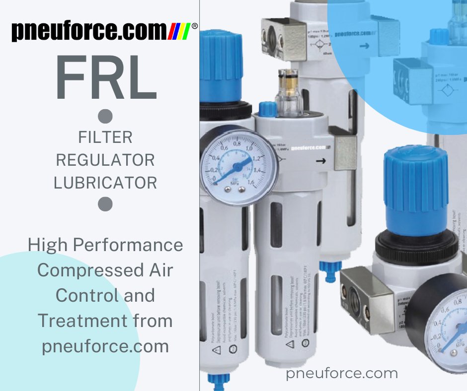 pneuforce's tweet image. Get peak performance from your pneumatic tools and systems with Pneuforce.com's FRLs. Our filter regulator lubricators provide high-quality filtration, precise pressure control and consistent lubrication. #PneumaticTools #FRLs #FilterRegulatorLubricators #Manufacturing