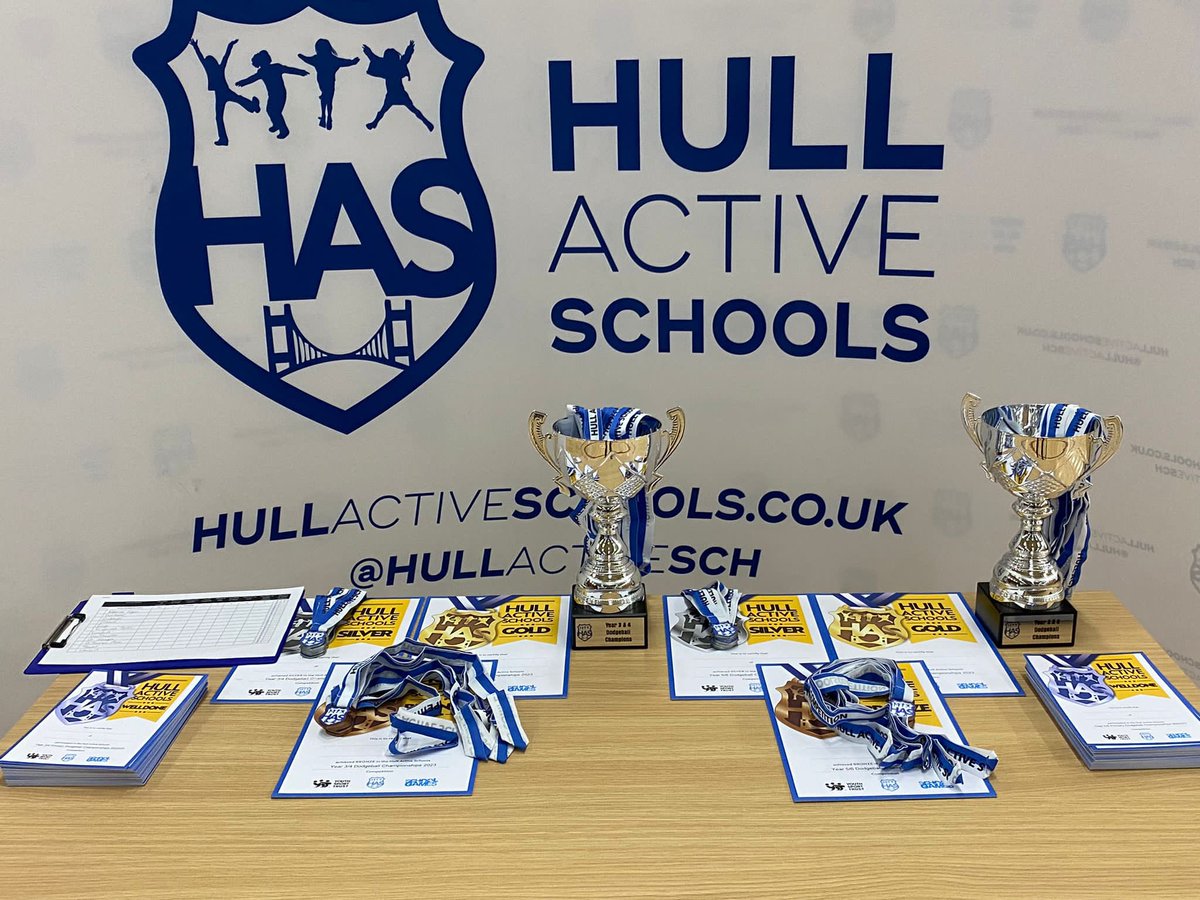 HullActiveSch's tweet photo. Hull Primary Dodgeball Championships! 
We had 29 primary school teams today 🏐

Year 3/4 
🥇@GillshillPS 
🥈@KingswoodParksP 
🥉@AldermanCogan 
4th @DorchesterHull 

Year 5/6
🥇@STM_Hull 
🥈@KingswoodParksP 
🥉@AldermanCogan 
4th @IngsPrimary 

Well done all! #GetHullActive https://t.co/VSnjDWFPtL