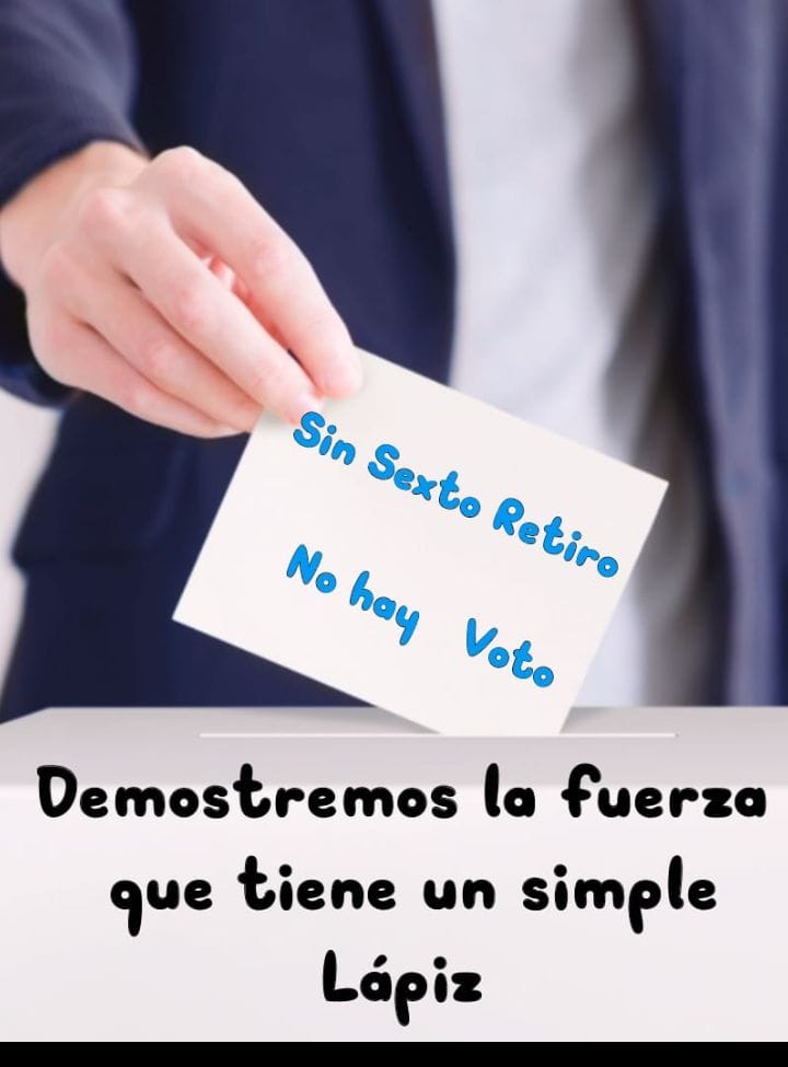 FMuchedumbre's tweet photo. SIGAMOS CON TODO EMPUJANDO EL SEXTO RETIRO #sextoretiro . SE VIENE LA DISCUSIÓN EN EL CONGRESO.NINGÚN VOTO PARA LOS TRAIDORES QUE NO APOYEN. ES NUESTRA PLATA. @PamJiles 
APOYA Y COMPARTE💪🏻🇨🇱 #somosmuchedumbre https://t.co/6lah7isrCL #SinRetiroNoHayVoto https://t.co/CdXDGCVxF7