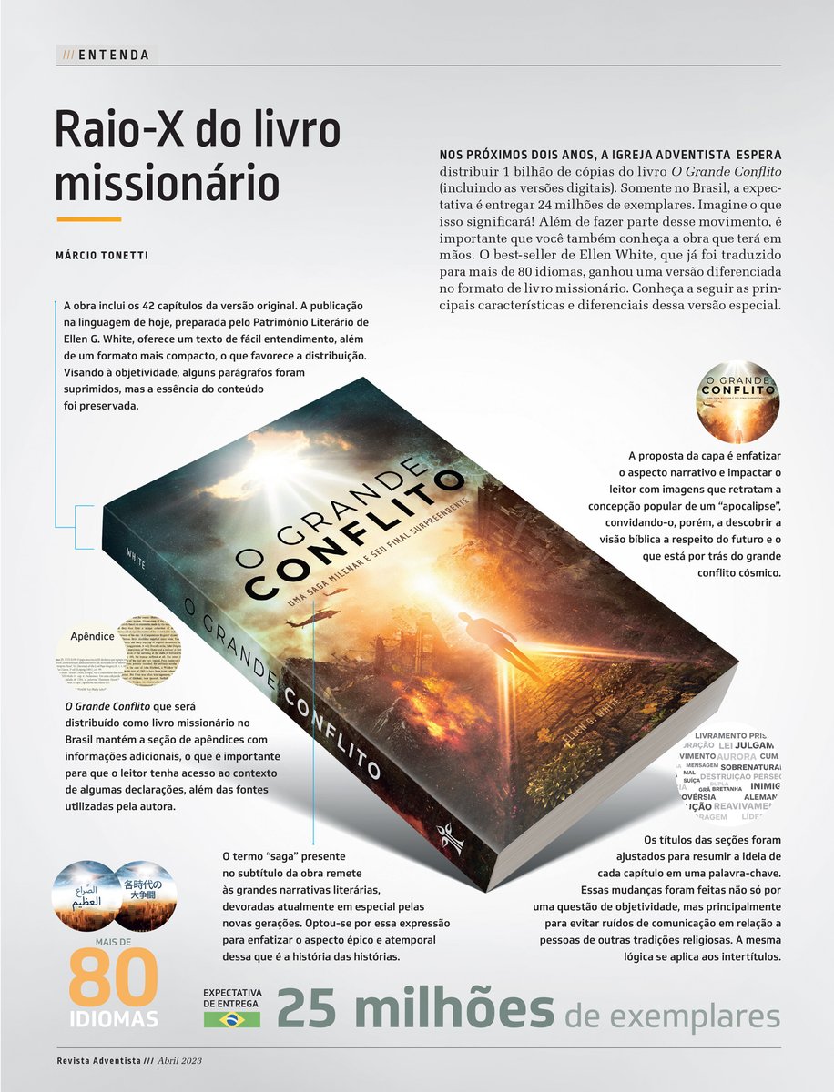 Raio-X do livro missionário que será distribuído em 2023/2024. Veja o conteúdo completo aqui: link.cpb.com.br/31497c.